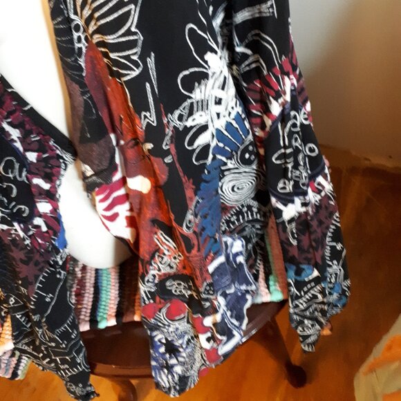 Desigual Waterfall Front Sweater/Cardi - Size L - Picture 3 of 4